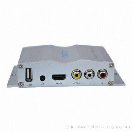 DVB-T2 Digital TV Receiver for Cars, 7 and 8MHz Bandwidth, 1,280 x 720 Pixels Resolution